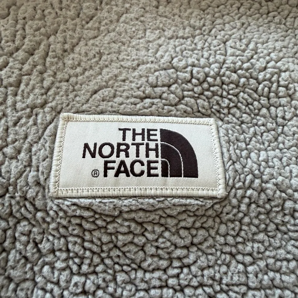 North Face Jacket Boys XL 18/20 Beige Sherpa Fleece Full Zip Winter Coat Hi-pile